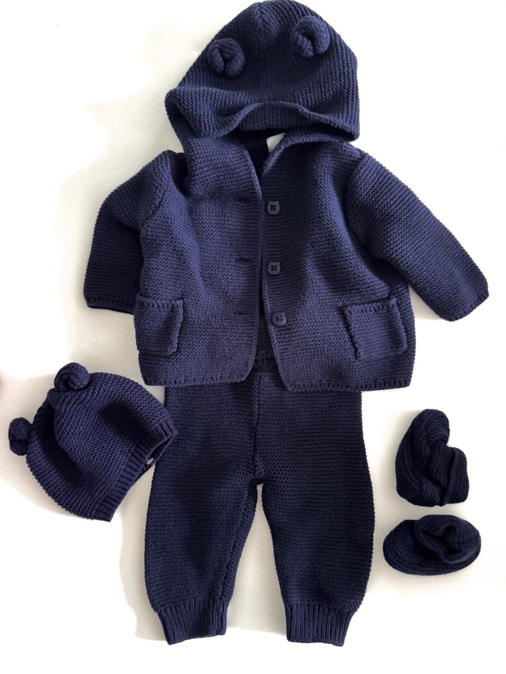 GAP Baby Knit Hoodie Set with booties